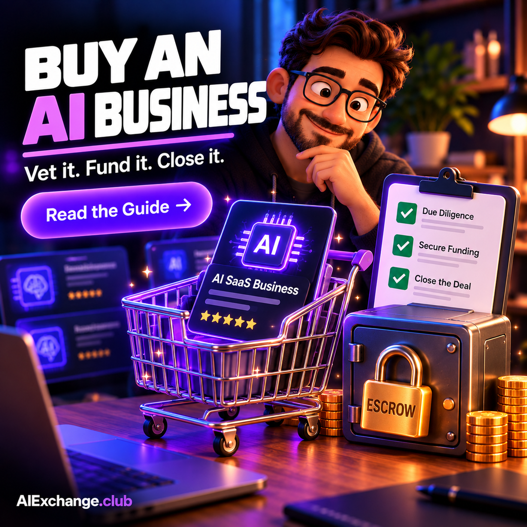 Buy an AI SaaS business: sourcing, due diligence, financing and closing